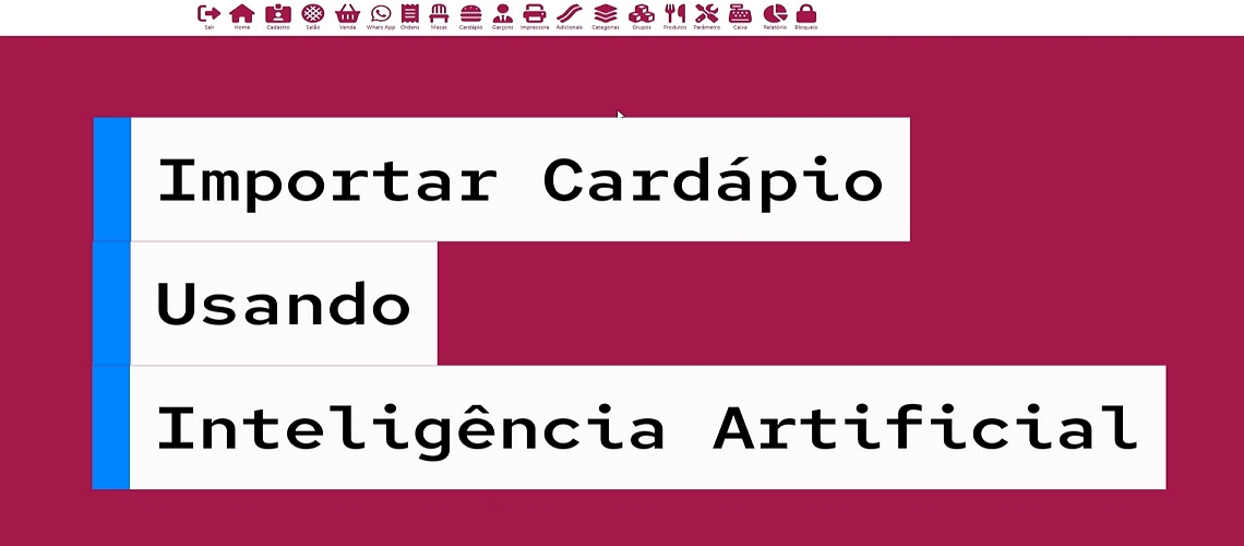 Importar seu Cardápio usando Inteligência Artificial